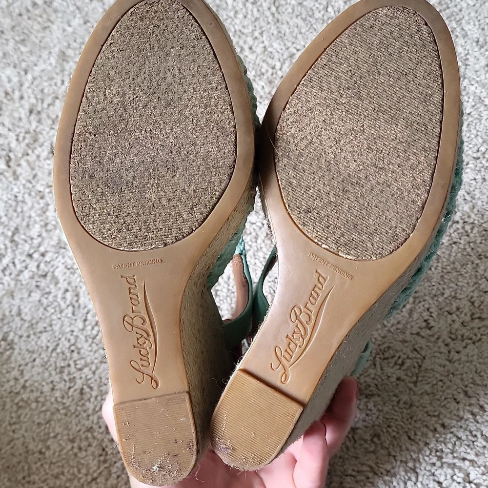 Mint Green Crochet Wedges